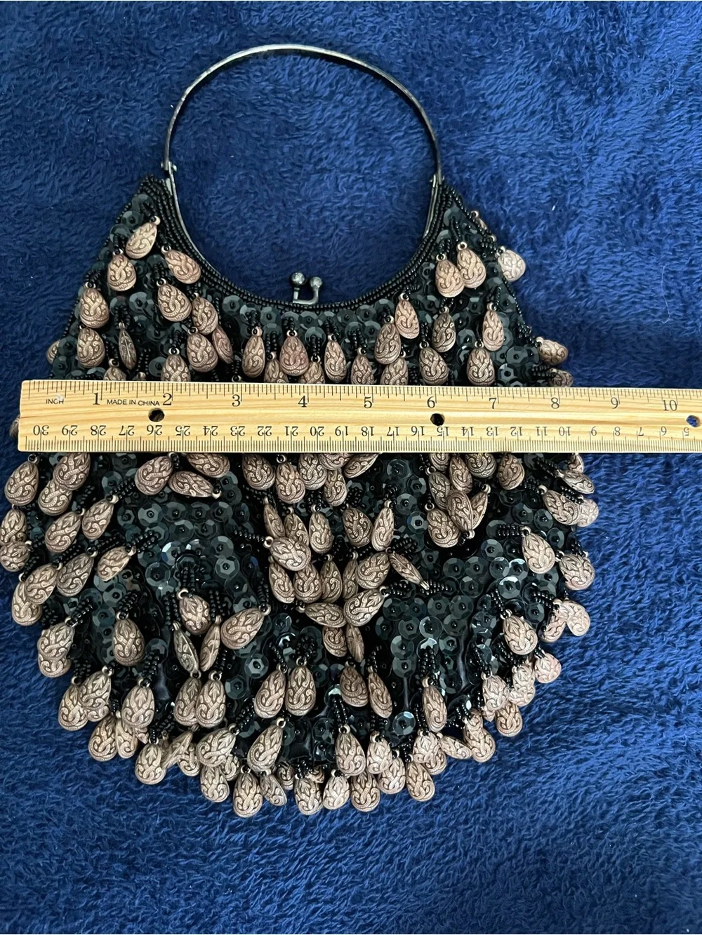 Vintage beaded Black and Brown J&X NY